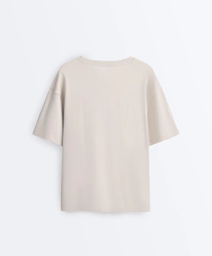 Cămășă cu mâneci scurte lungi din amestec de bumbac Cămășă cu mâneci scurte lungi din amestec de bumbac