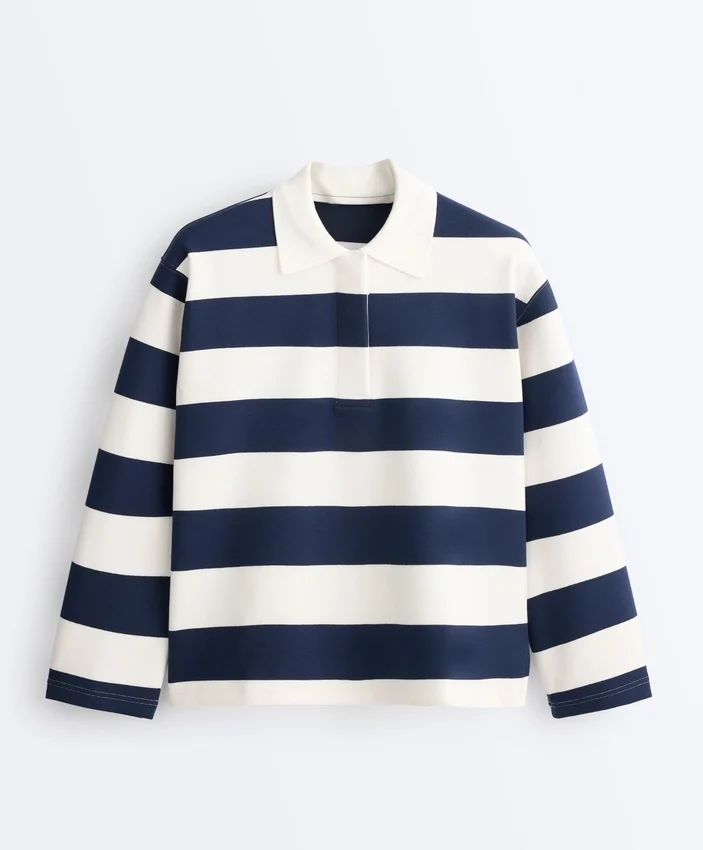 Cămășă de sport din bumbac piqué jacquard Cămășă de sport din bumbac piqué jacquard