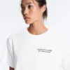 Cămășă dreptă din amestec de bumbac cu slogan Cămășă dreptă din amestec de bumbac cu slogan