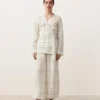 Cămășă kimono din amestec de in și lyocell cu imprimeu în carouri Cămășă kimono din amestec de in și lyocell cu imprimeu în carouri