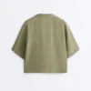 Cămășă oversize cu mâneci scurte, 100% in Cămășă oversize cu mâneci scurte, 100% in