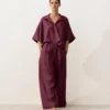 Cămășă oversize cu mâneci scurte din 100% in Cămășă oversize cu mâneci scurte din 100% in
