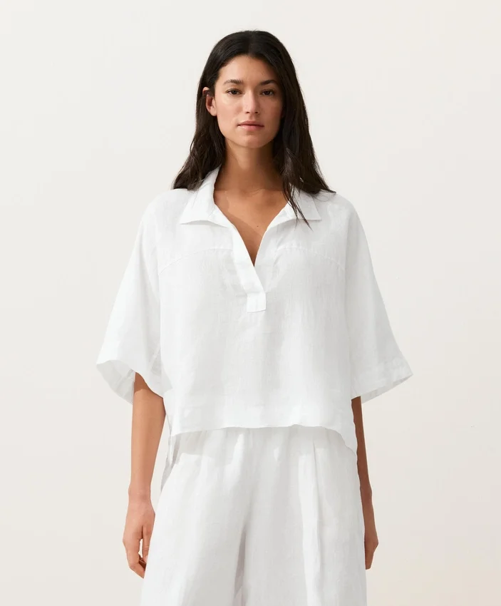 Cămășă oversized cu mâneci scurte, 100% in Cămășă oversized cu mâneci scurte, 100% in