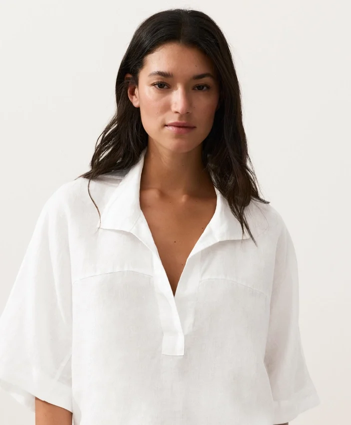 Cămășă oversized cu mâneci scurte, 100% in Cămășă oversized cu mâneci scurte, 100% in
