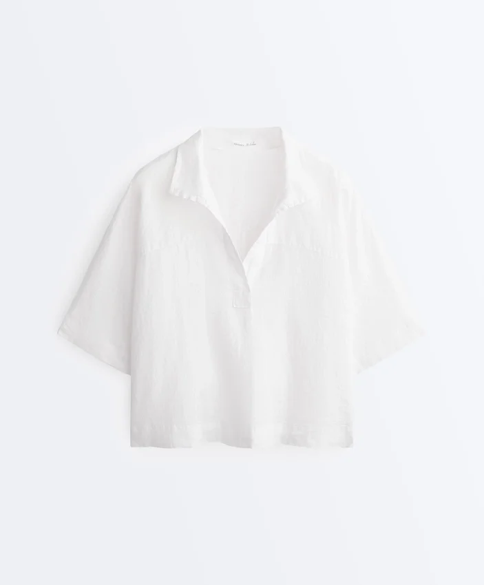 Cămășă oversized cu mâneci scurte, 100% in Cămășă oversized cu mâneci scurte, 100% in