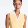 Cămășă polo fără mâneci Comfortlux cu detalii contrastante