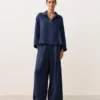 Cămășă polo oversize cu mâneci lungi, 100% in