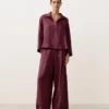 Cămășă polo oversize cu mâneci lungi, 100% in