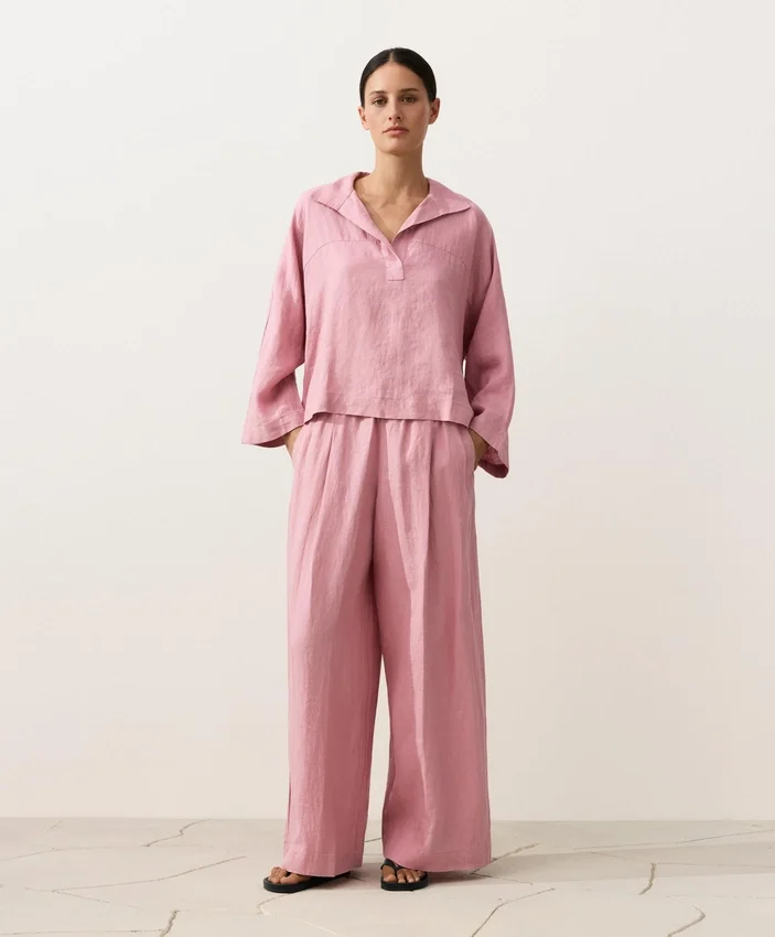 Cămășă polo oversize cu mâneci lungi, 100% in Cămășă polo oversize cu mâneci lungi, 100% in