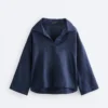 Cămășă polo oversize cu mâneci lungi, 100% in