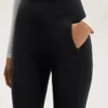 Colanți călduroși, cu talie înaltă, lungi până la gleznă, cu buzunare, 70 cm