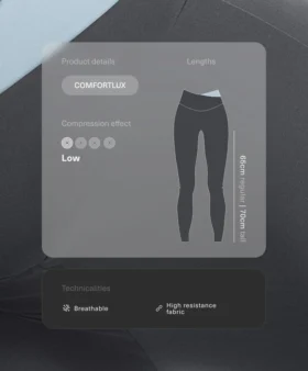 Colanți Comfortlux cu talie în V și contrast, lungi până la gleznă Colanți Comfortlux cu talie în V și contrast, lungi până la gleznă