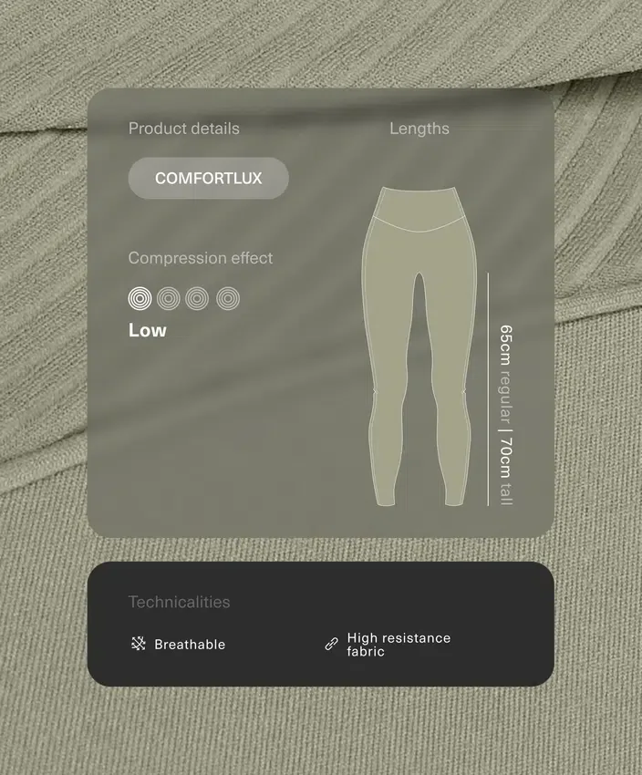 Colanți Comfortlux cu talie înaltă, cu nervuri, până la gleznă Colanți Comfortlux cu talie înaltă, cu nervuri, până la gleznă