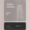 Colanți compresivi cu talie înaltă și contrast, lungi până la gleznă Colanți compresivi cu talie înaltă și contrast, lungi până la gleznă