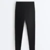 Colanți cu talie înaltă, lungi până la gleznă, cu tăietură în V, Light Touch, 65 cm