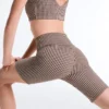 Colanți de ciclism Comfortlux cu talie înaltă de 20 cm, cu imprimeu în carouri Colanți de ciclism Comfortlux cu talie înaltă de 20 cm, cu imprimeu în carouri