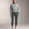 Colanți fără cusături, cu talie foarte înaltă, extra-călduroși, cu nervuri, lungi până la gleznă, 70 cm