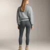 Colanți fără cusături, cu talie foarte înaltă, extra-călduroși, cu nervuri, lungi până la gleznă, 70 cm