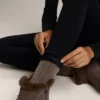Colanți fără cusături, super-extra-calzi, cu talie înaltă, lungi până la gleznă, de 70 cm