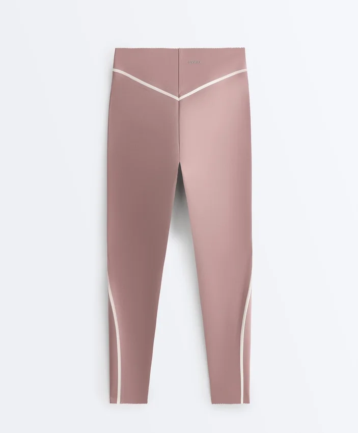 Colanți lungi până la gleznă, cu talie înaltă, Compressive Core Control, cu detalii contrastante Colanți lungi până la gleznă, cu talie înaltă, Compressive Core Control, cu detalii contrastante