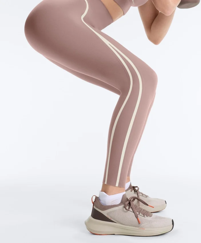 Colanți lungi până la gleznă, cu talie înaltă, Compressive Core Control, cu detalii contrastante Colanți lungi până la gleznă, cu talie înaltă, Compressive Core Control, cu detalii contrastante