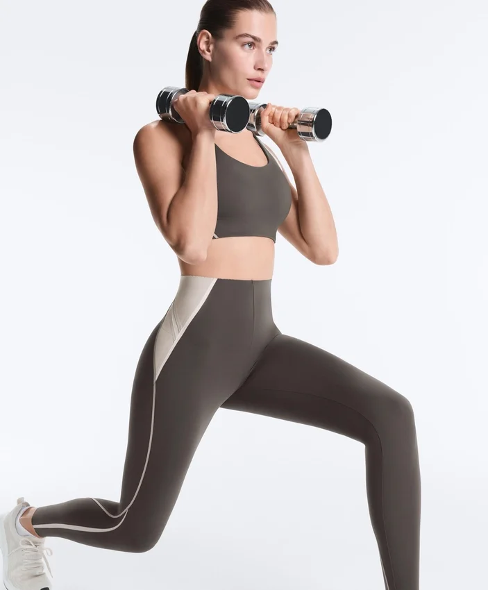 Colanți lungi până la gleznă, cu talie înaltă, Compressive, reflectorizanți, pentru Core Control în zona abdominală Colanți lungi până la gleznă, cu talie înaltă, Compressive, reflectorizanți, pentru Core Control în zona abdominală
