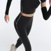 Colanți lungi până la gleznă, cu talie înaltă, reflectorizanți, cu compresie și Core Control Colanți lungi până la gleznă, cu talie înaltă, reflectorizanți, cu compresie și Core Control