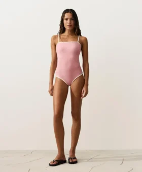 Costume de baie bandeau cu bordură contrastantă