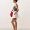 Costume de baie bandeau din țesătură smock cu imprimeu în carouri Costume de baie bandeau din țesătură smock cu imprimeu în carouri