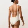 Costume de baie cu guler rotund din croșetat cu textură bule