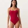 Costume de baie cu guler rotund din piqué