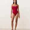 Costume de baie cu guler rotund din piqué