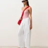 Costume de baie cu guler rotund în dungi Costume de baie cu guler rotund în dungi