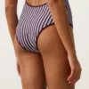 Costume de baie triunghiular cu dungi texturate Costume de baie triunghiular cu dungi texturate