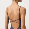 Costume de baie triunghiular cu imprimeu în carouri Costume de baie triunghiular cu imprimeu în carouri