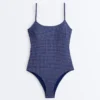 Costume de baie triunghiular cu imprimeu în carouri Costume de baie triunghiular cu imprimeu în carouri