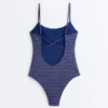 Costume de baie triunghiular cu imprimeu în carouri Costume de baie triunghiular cu imprimeu în carouri