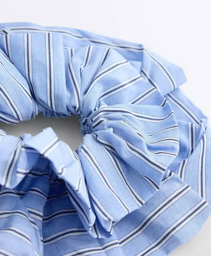 Elastice de păr din bumbac 100%, cu dungi mixte Elastice de păr din bumbac 100%, cu dungi mixte