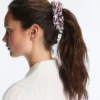 Elastice de păr maxi cu dungi, 100% bumbac Elastice de păr maxi cu dungi, 100% bumbac