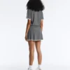 Fustă din tricot cu model în zig-zag, talie înaltă, fără cusături