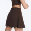 Fustă scurtă ondulată Compressive cu talie înaltă Fustă scurtă ondulată Compressive cu talie înaltă