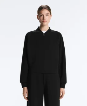 Geci bomber cu dungi, din modal Soft Touch