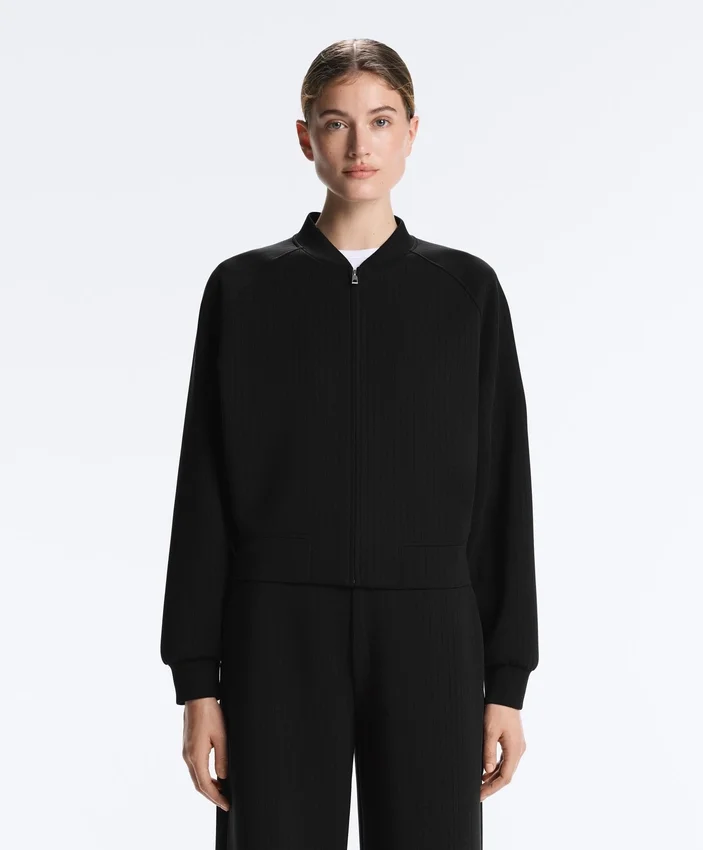 Geci bomber cu dungi, din modal Soft Touch Geci bomber cu dungi, din modal Soft Touch