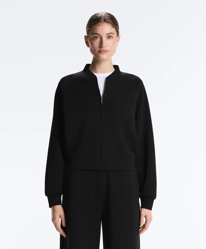 Geci bomber cu dungi, din modal Soft Touch Geci bomber cu dungi, din modal Soft Touch