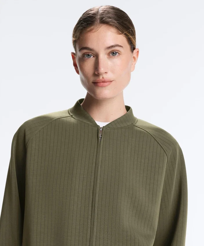 Geci bomber cu dungi, din modal Soft Touch Geci bomber cu dungi, din modal Soft Touch