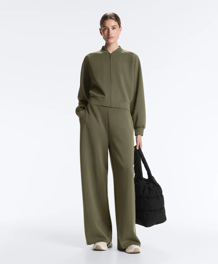 Geci bomber cu dungi, din modal Soft Touch Geci bomber cu dungi, din modal Soft Touch