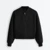 Geci bomber cu dungi, din modal Soft Touch Geci bomber cu dungi, din modal Soft Touch