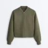 Geci bomber cu dungi, din modal Soft Touch Geci bomber cu dungi, din modal Soft Touch