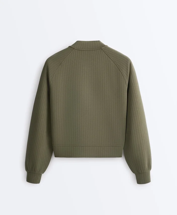 Geci bomber cu dungi, din modal Soft Touch Geci bomber cu dungi, din modal Soft Touch