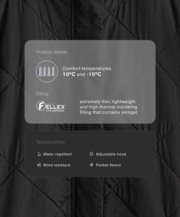 Geci căptușite cu Fellex® Aerogel, hidrofugă Geci căptușite cu Fellex® Aerogel, hidrofugă